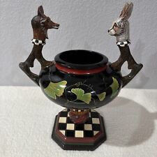 HTF Vintage House Of Hatten Peggy Fairfax Herrick Fox & Hare Checkered Bowl picture