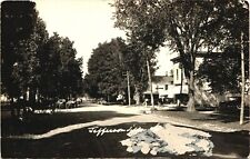 MAIN STREET VIEW real photo postcard rppc JEFFERSONVILLE VERMONT VT c1910 ~stain picture
