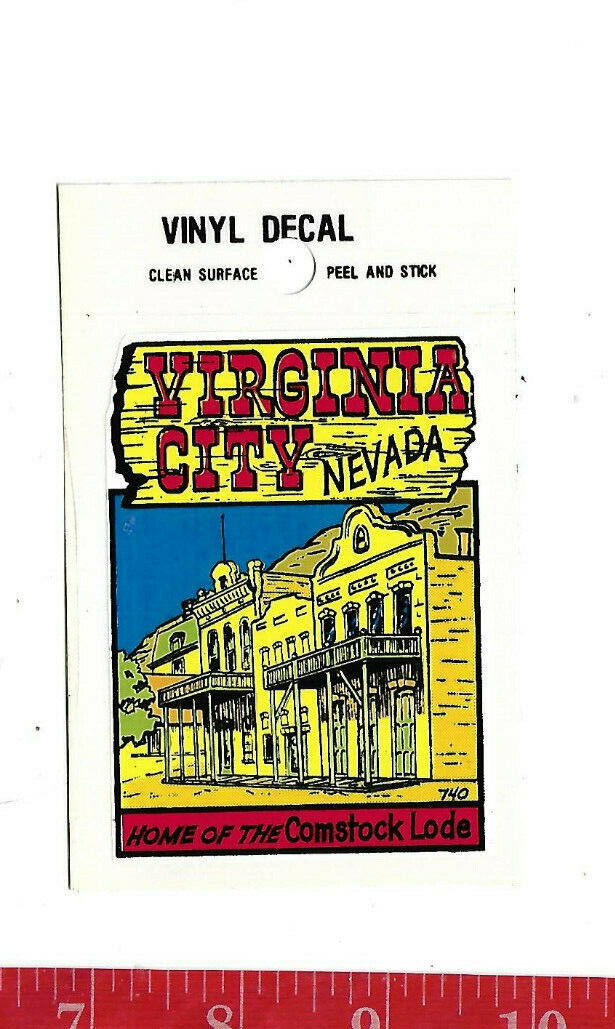 Vintage Vinyl decal Virginia City Nevada home of the comstock lode Baxter Lane 