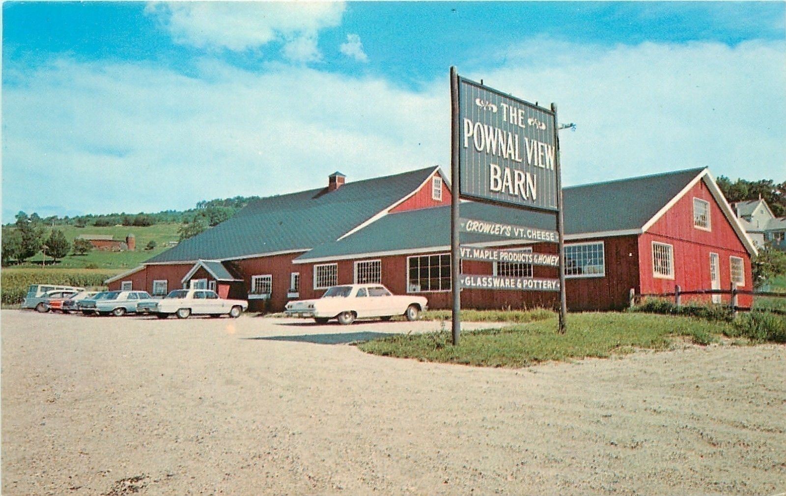 Pownal Vermont~Pownal View Barn~Crowley's Cheese~Maple~Honey~1960s Cars