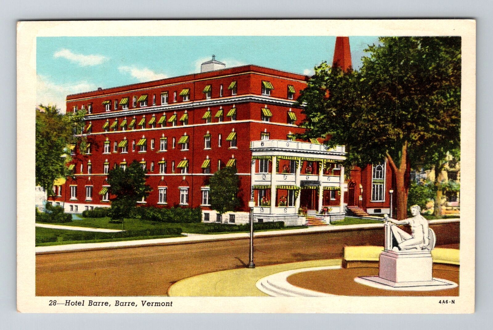 Barre VT-Vermont, Hotel Barre, Advertisement, Vintage Postcard