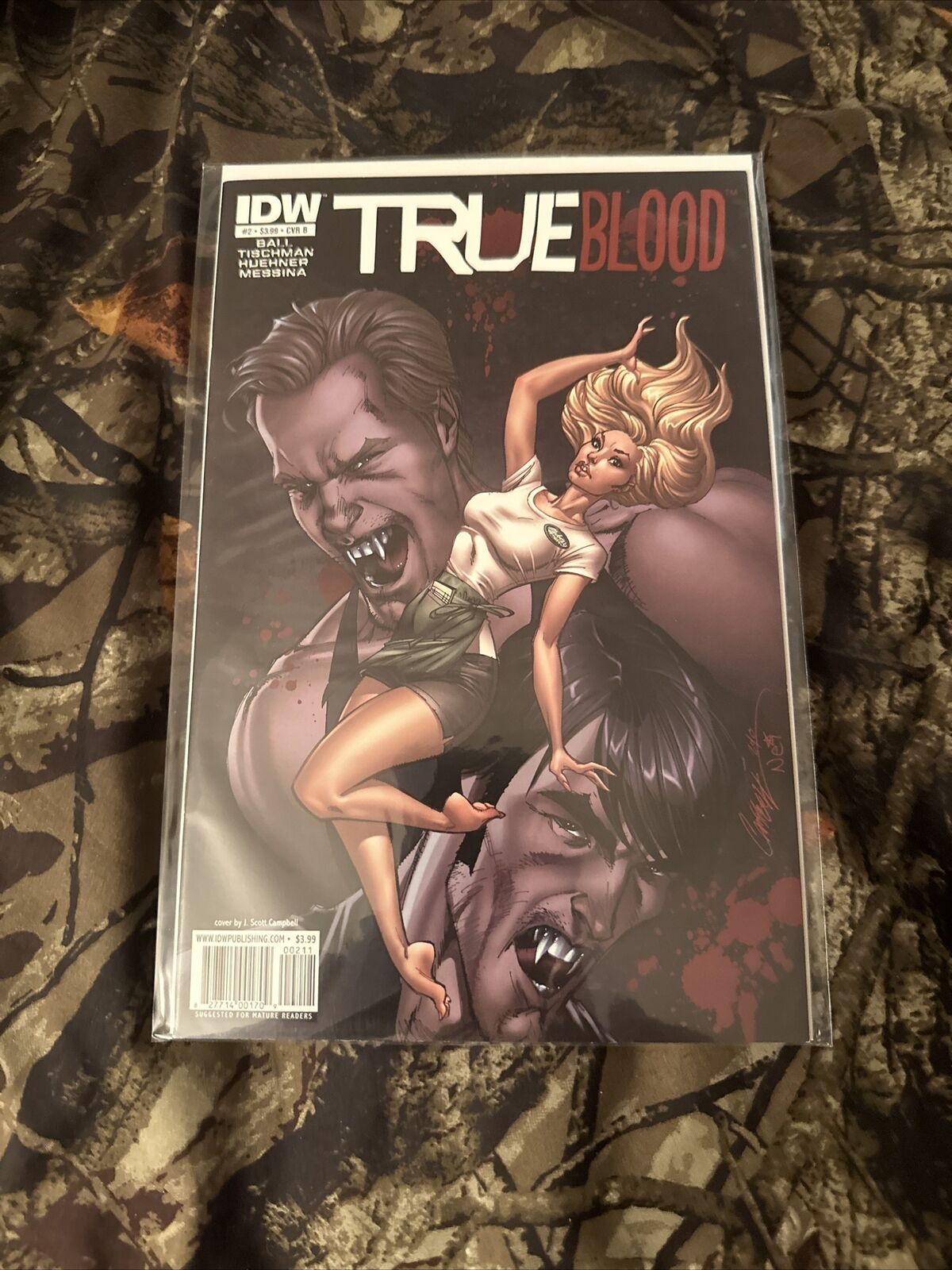 True Blood #2 NM Cover B IDW Comics J Scott Campbell Variant cover