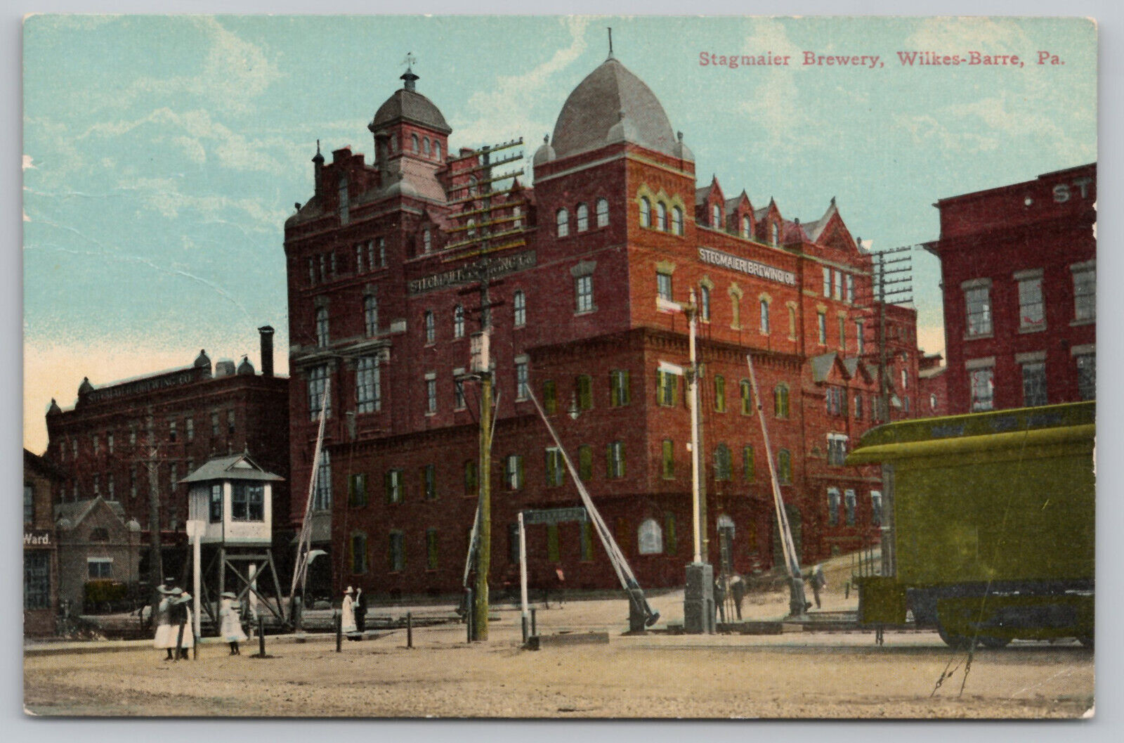 Wilkes Barre Pa Pennsylvania - Stegmaier Brewery - Beer - Postcard - c1917