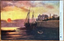 Sunset on Water Raphael Tuck Oilette Postcard Weston-Super-Mare Bristol Channel picture