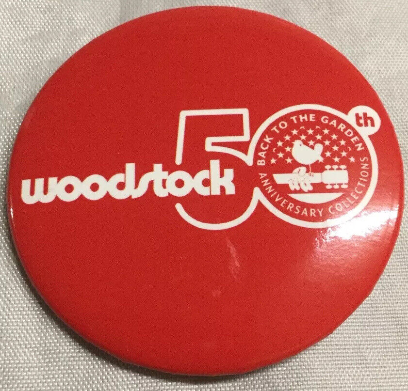 Woodstock 50th Anniversary Promo Pin 2” Button Back to the Garden Collection