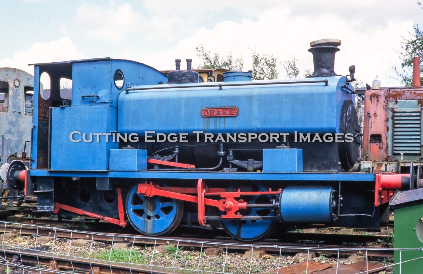 Original Railway Slide: Barclay 2086 \'Drake\' at Rutland 1998          42/390/400