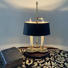Vintage Small Brass Tole Bouillotte Table Lamp Ethan Allen picture