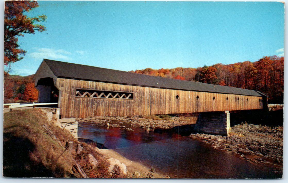 Postcard - Old Covered Bridge in West Dummerston, Vermont