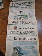 4 Issues Greensboro News & Record Newspaper - Dale Earnhardt NASCAR Crash 2001 picture