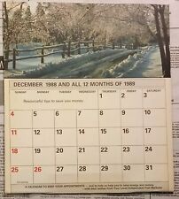 Bourne's 1989 Calendar Morrisville Stowe Waterbury Hardwick Vermont picture