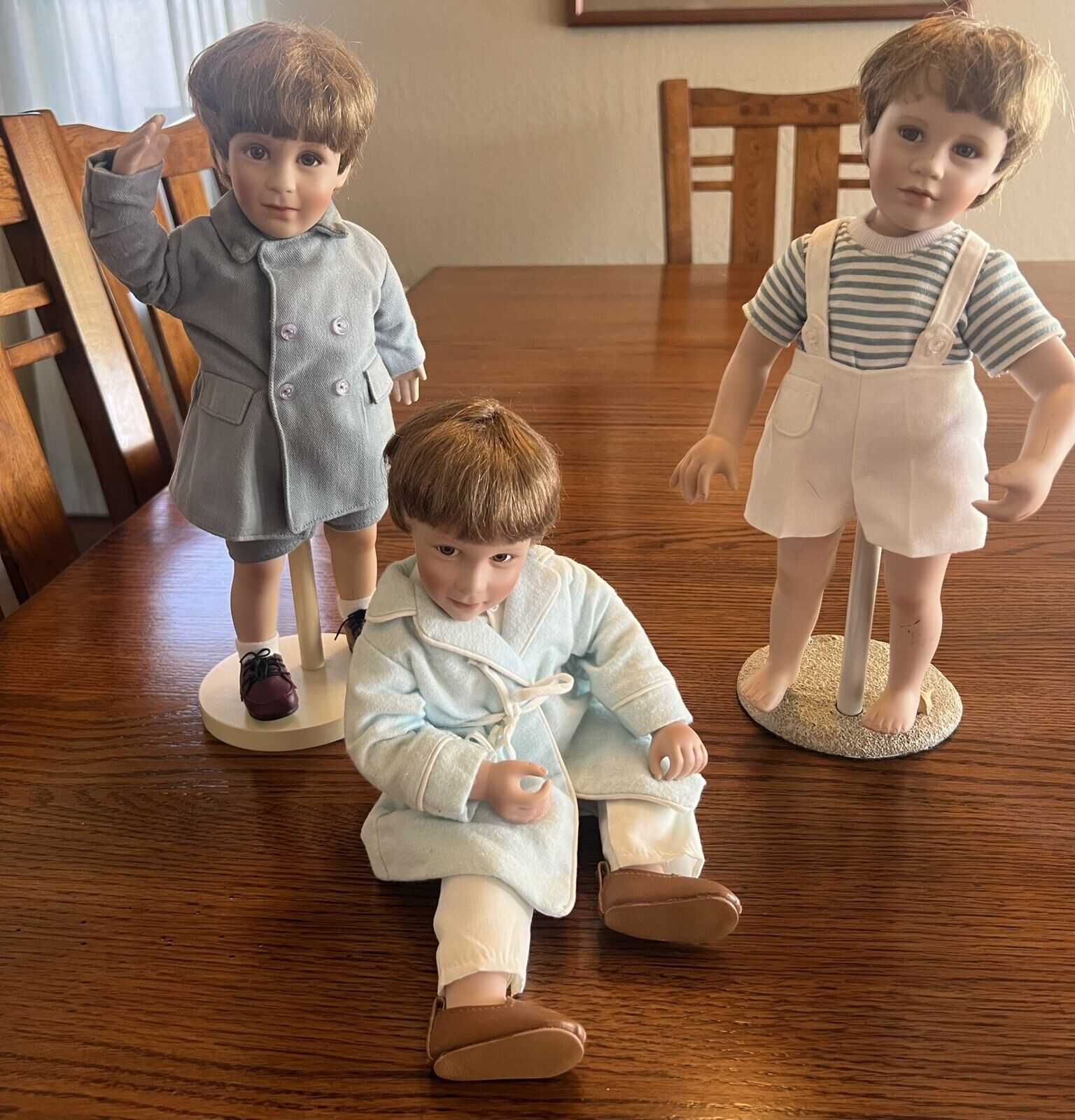 Danberry Mint Vintage JFK Porcelain Dolls Set Of 3. Elke Hutchins. Antique.