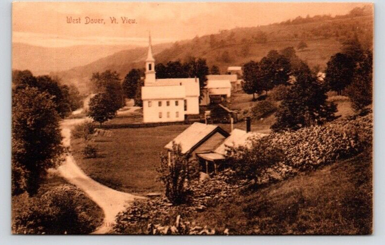 POSTCARD VIEW OF WEST DOVER VERMONT - 1907