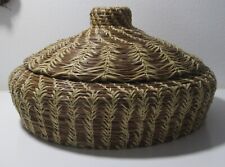 LARGE LONGLEAF PINE NEEDLE BASKET WITH LID picture
