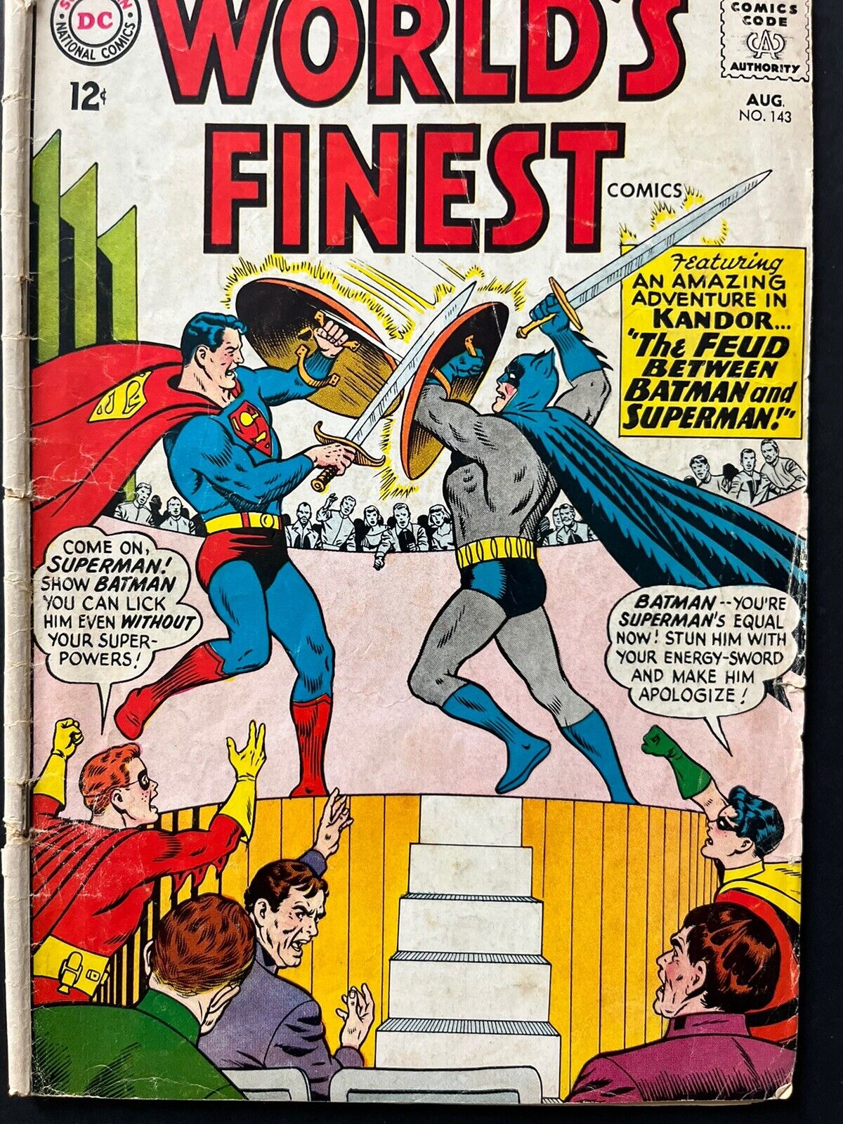 World\'s Finest#143 Feud Between Superman,Batman,Silver Age Lower Grade DC-Swan