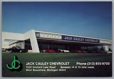 West Bloomfield MI Jack Cauley Chevrolet Advertisement Postcard 4x6 Continental picture
