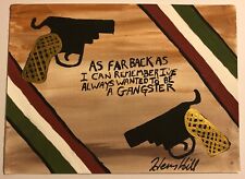 HENRY HILL ORIGINAL PAINTING AS FAR BACK AS I CAN MOBSTER GOODFELLAS 12x15 picture