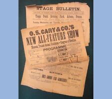 LOT 1891 antique ATHENS PA STAGE BULLETIN paper OS CARY PROGRAMME scranton pa picture