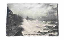 Antique Postcard Kent England UK Sandgate, Folkestone - Coded Message. Rough Sea picture