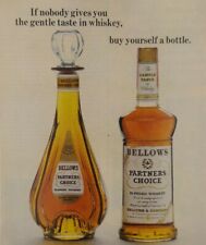1964 Bellows Partners Choice Whiskey Liquor Decanter Bottle Original Print Ad picture