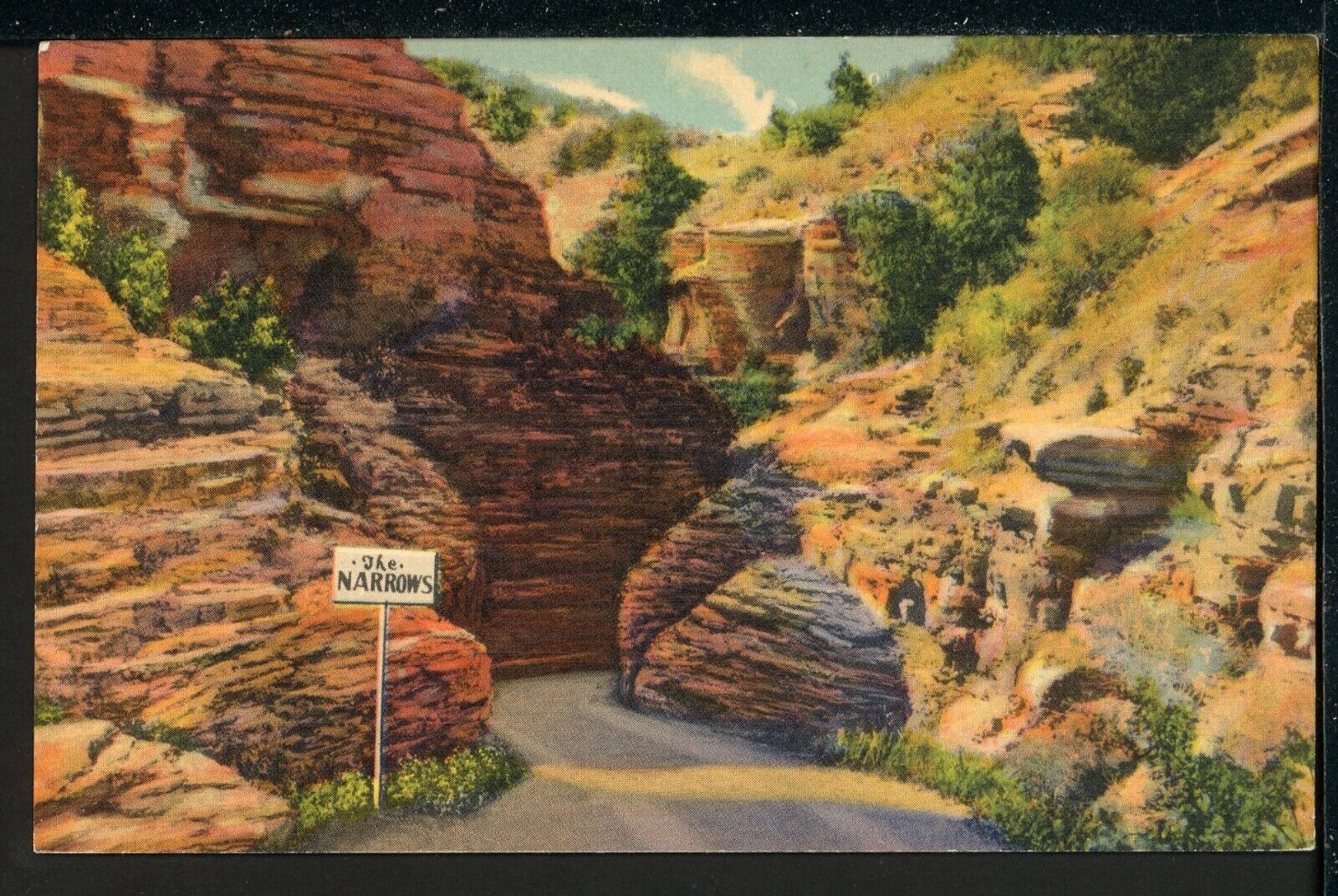 Williams Canyon The Narrows Colorado Historic Vintage Postcard Sanborn C001