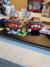Wells Fargo 2005 Stage Coach Collectible Souvenir Salt and Pepper Shakers Small picture