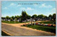 Fairfield, Virginia Postcard - Black and White Log Cabin Tourist Camp picture