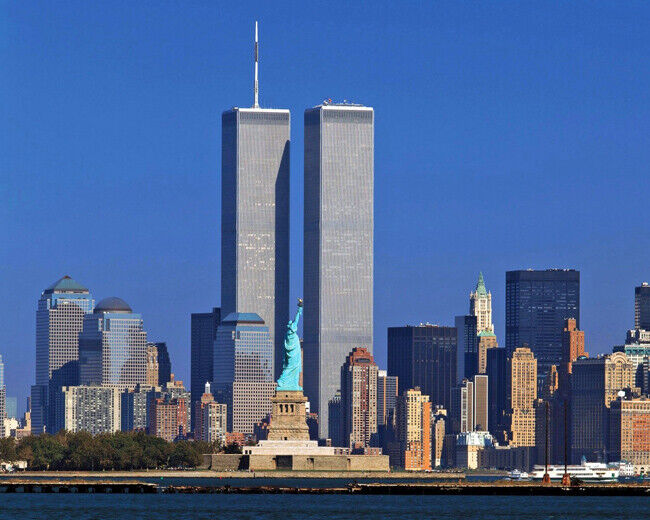 TWIN TOWERS - WORLD TRADE CENTER Glossy 8x10 Photo Manhattan New York City Print
