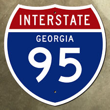 Georgia interstate 95 Savannah Brunswick highway route marker road sign 1957 18