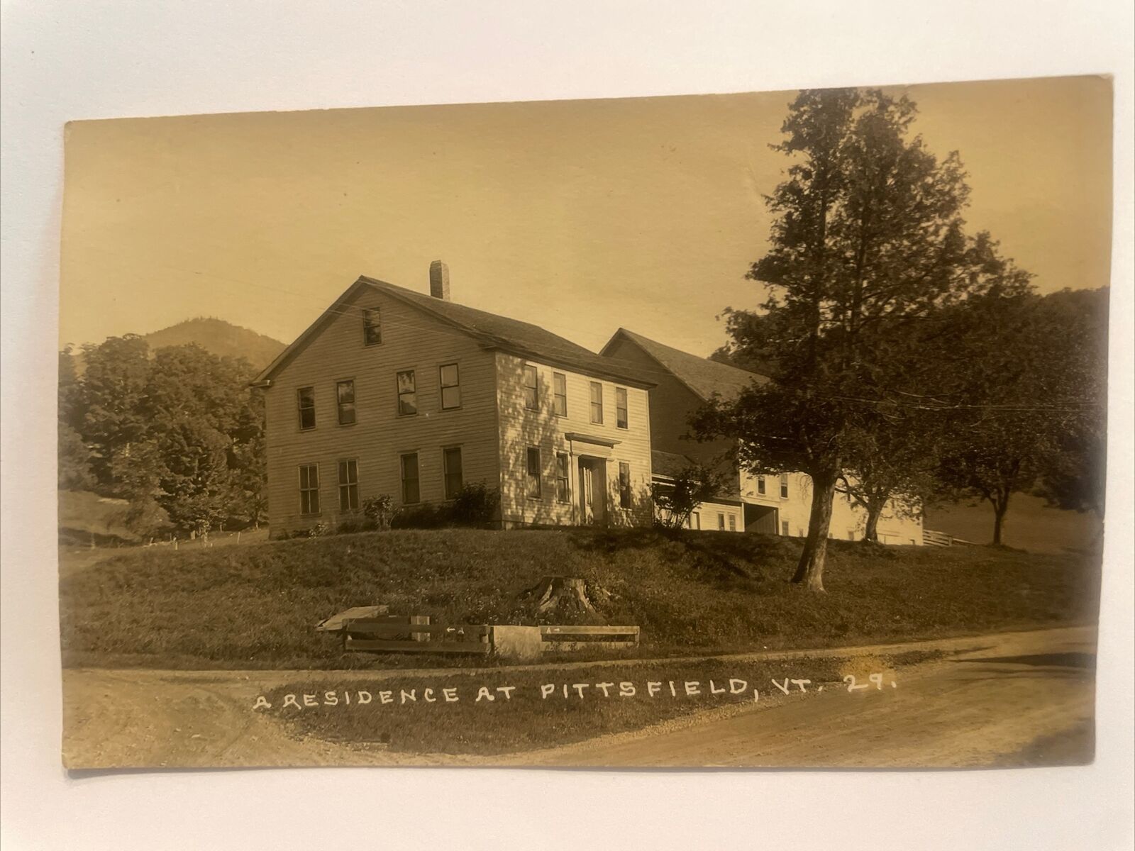 Pittsfield Vermont VT House Dirt Road RPPC Real Photo c1910s