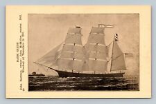Essex Institute Tall Schooner Ship Series c1920s-30s Postcard #10 BARK GLIDE picture