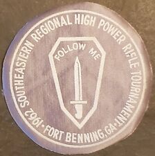 1962 FORT BENNING GEORGIA SOUTHEASTERN REGIONAL HIGH POWER RIFLE TOURNAMENT RARE picture