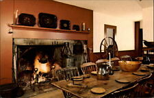 Vermont Shaftsbury Matteson Tavern Museum interior spinning wheel ~ postcard picture