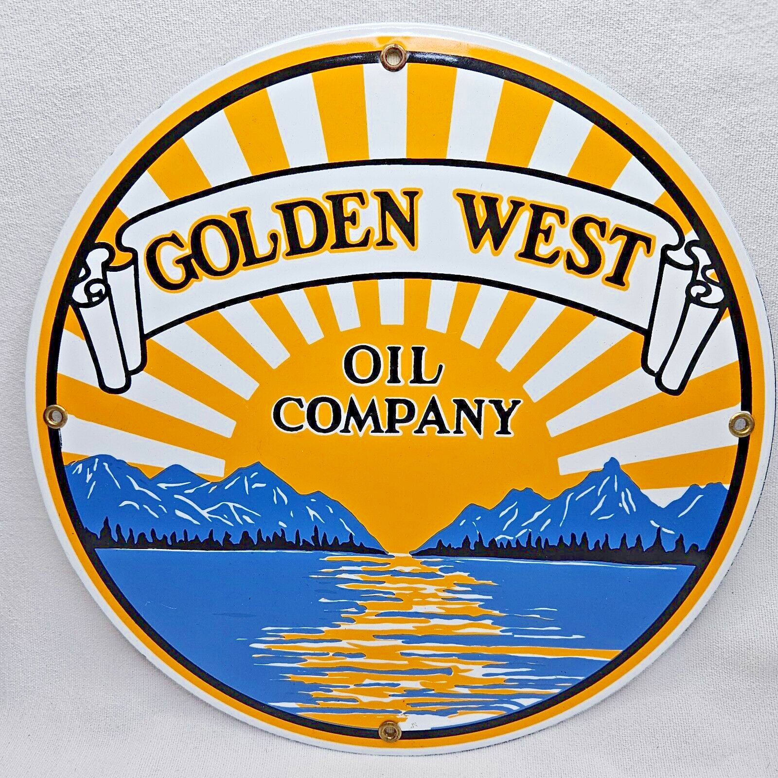 Golden West Oil Company Reproduction Porcelain Sign