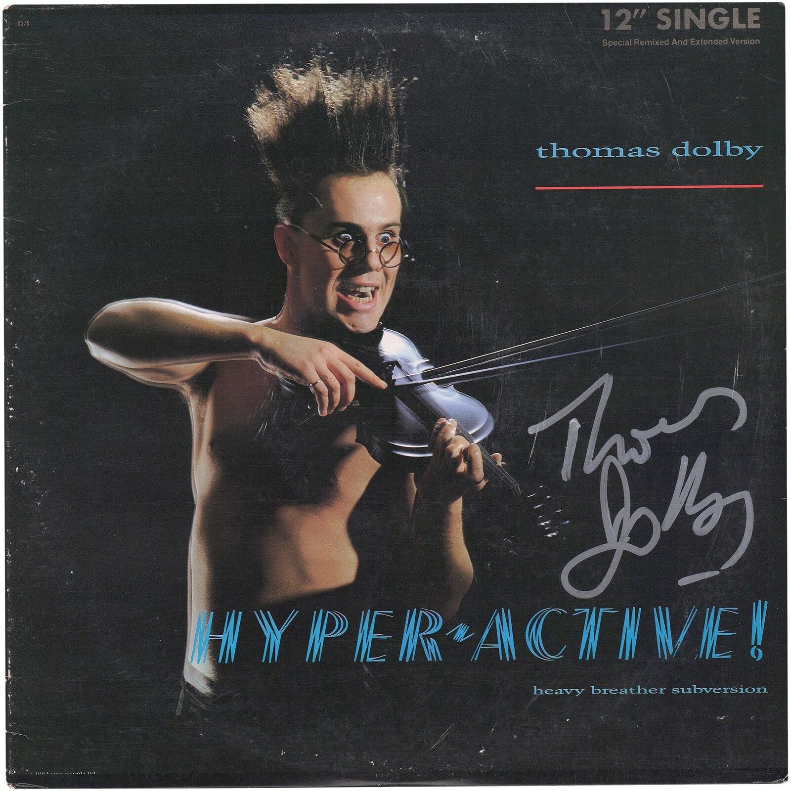 Thomas Dolby Autographed Hyperactive Album JSA Fanatics Authentic Certified