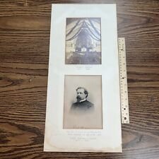 2 Antique Photographs: Trinity Church Waterbury CT & Rector Richard Wilde Macou picture