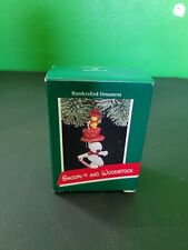Snoopy and Woodstock Christmas Hallmark Handcrafted Keepsake Ornament picture