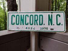 Concord, NC City License Plate 1974 picture