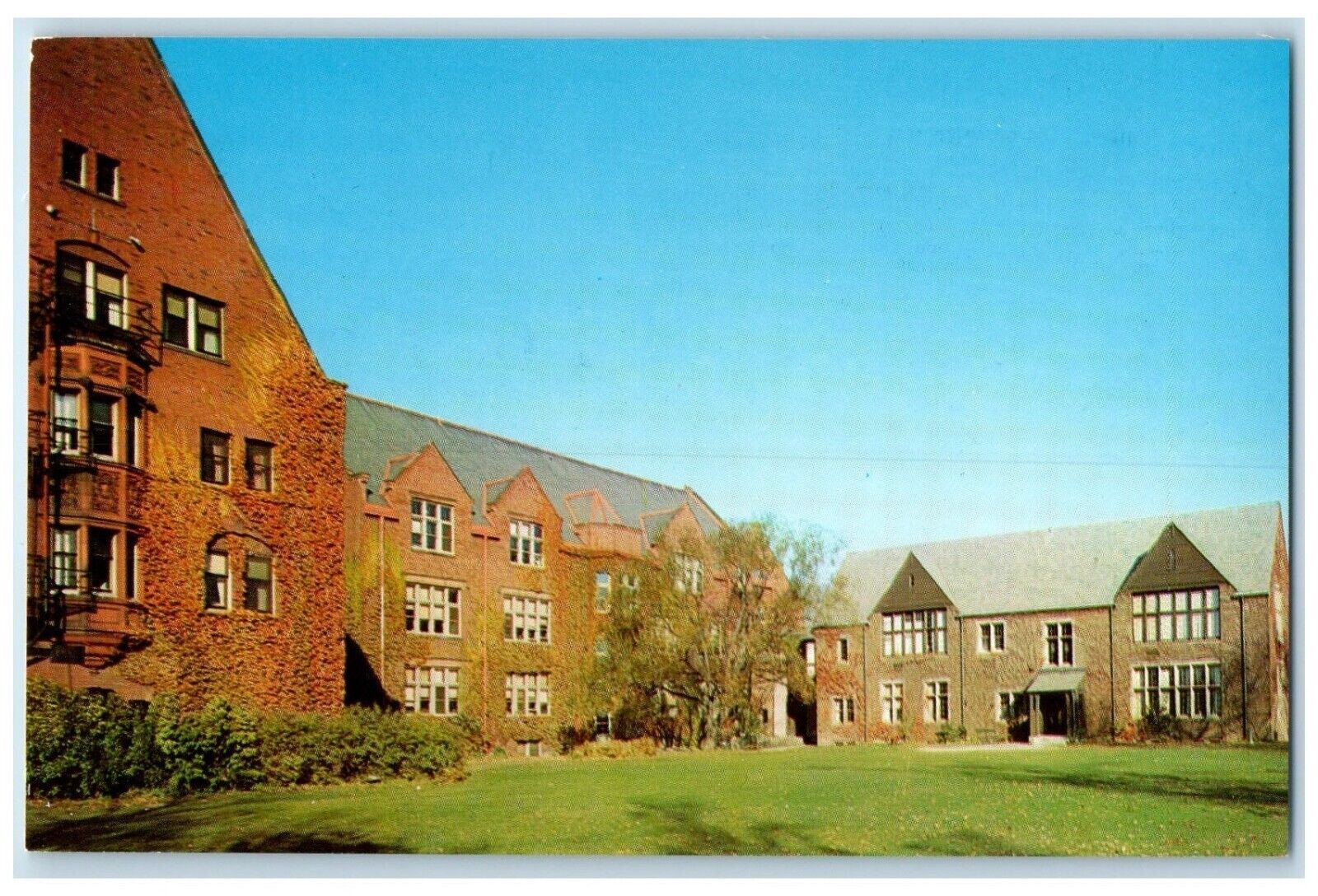 c1960 Milwaukee Downer Seminary Dormitory Buildings Milwaukee Wisconsin Postcard