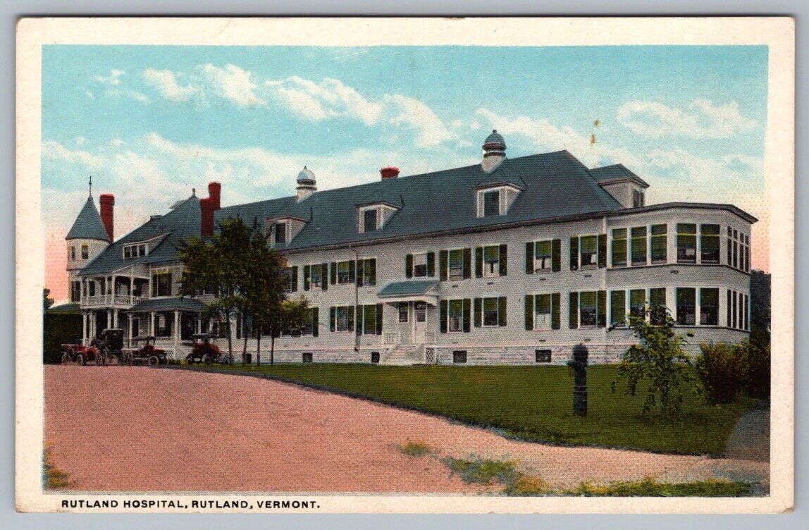 Postcard Rutland Vermont Hospital