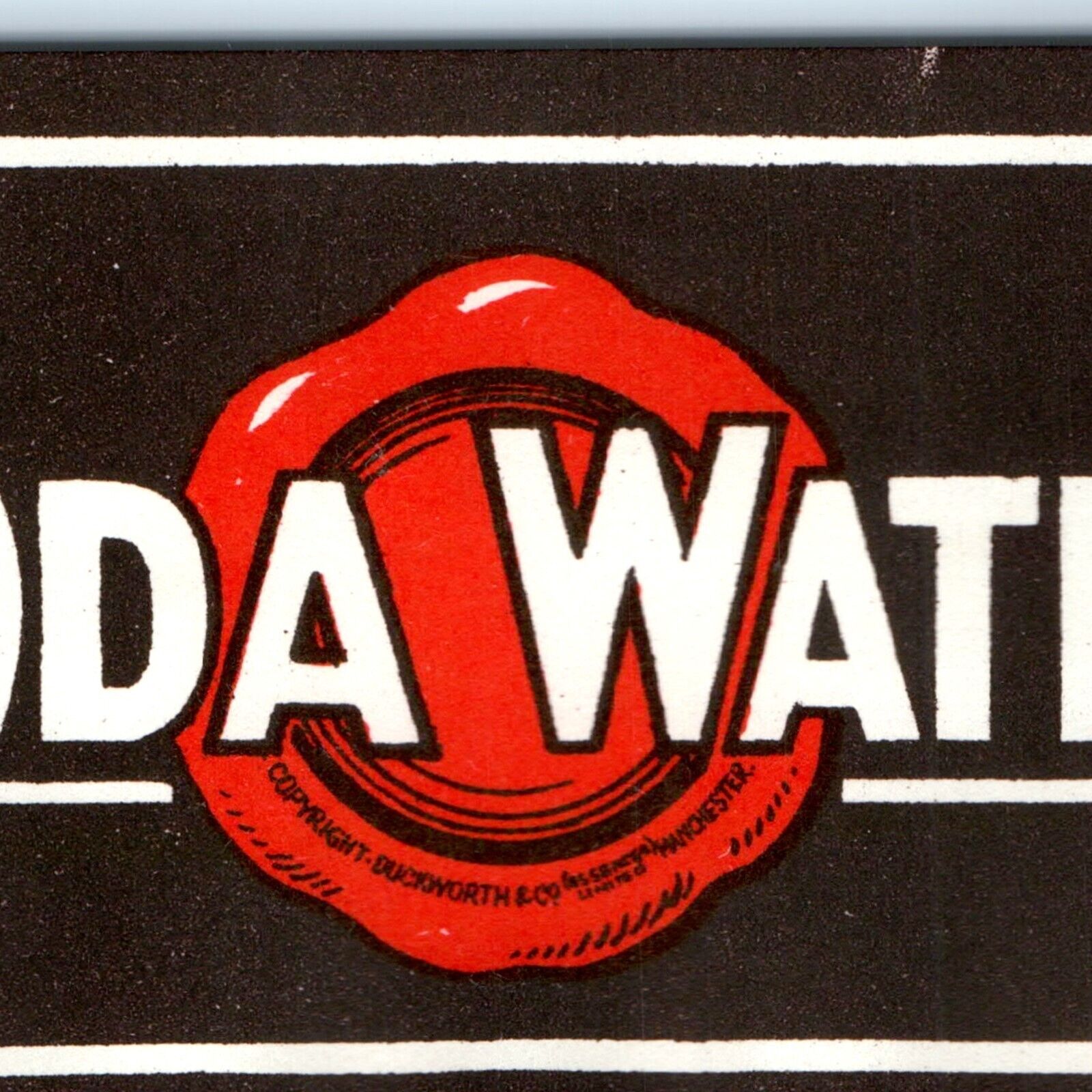 Vtg Soda Water Bottle Paper Label Duckworth Essences Manchester Sparkling C32