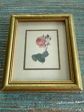 Vintage Victorian Style Rose Floral  Gold Frame Picture~7x6 Frame picture