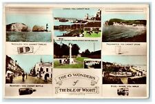 c1920's The 6 Wonders Of The Isle Of Wight England Multiview RPPC Postcard picture