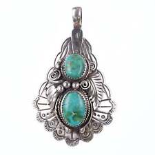 Lowell Draper Navajo sterling and turquoise pendant picture