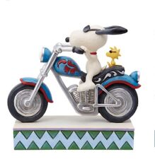 Jim Shore Peanuts Cool Riders - Snoopy & Woodstock Riding Moto 2023 Enesco NIB picture