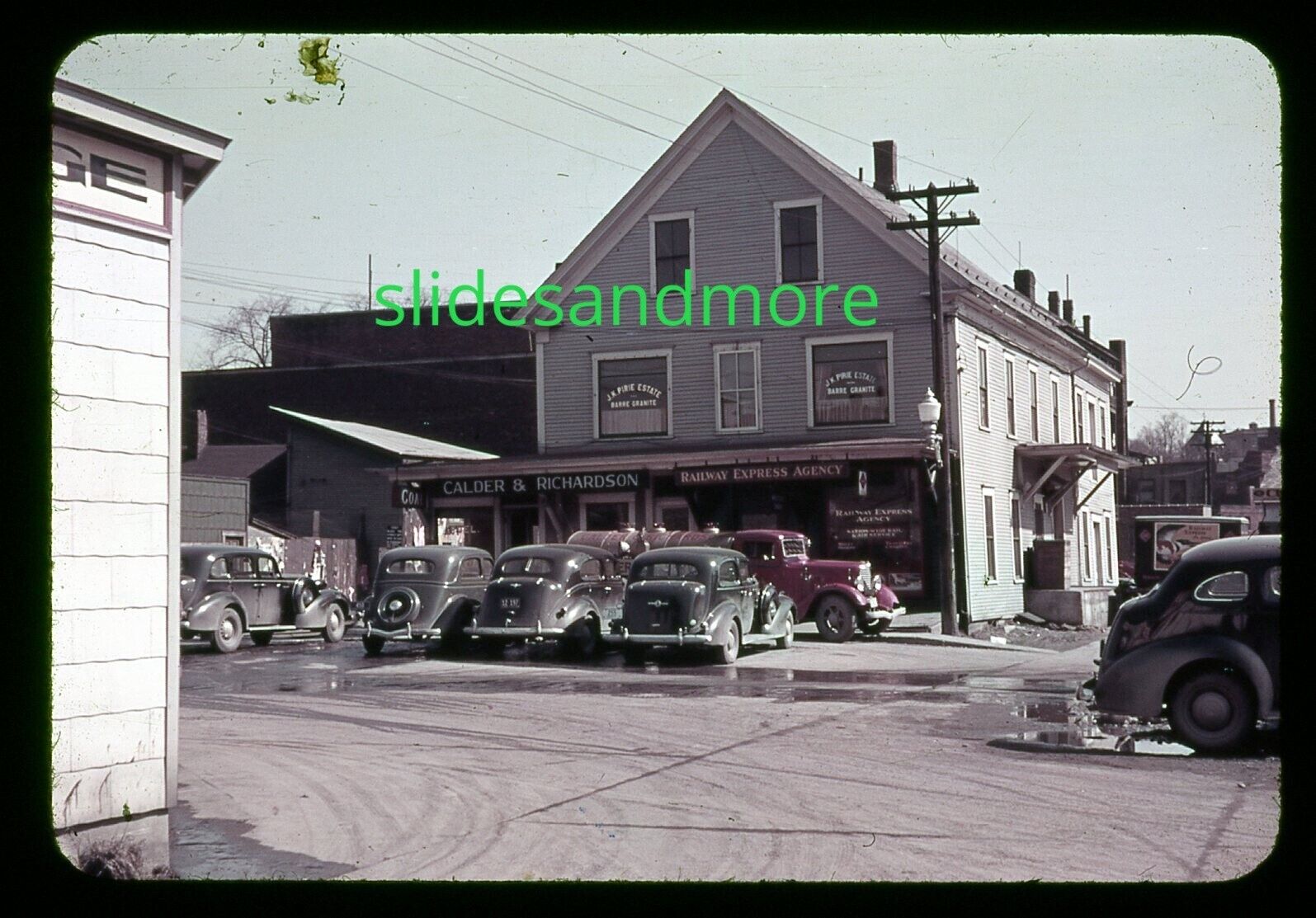 1940\'s Original Slide, Barre Vermont VT Railway Express Agency J.K. Pirie Estate
