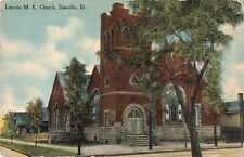 Danville IL Lincoln M.E. Church 1908 Postcard B468 picture