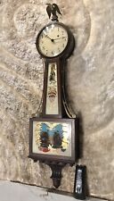 ORIGINAL ANTIQUE U.S.A.WALTHAM ,BANJO CLOCK,WITH WEIGHT DRIVIN picture