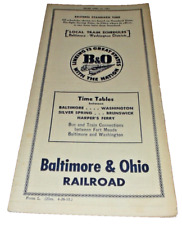APRIL 1953 B&O BALTIMORE & OHIO LOCAL PUBLIC TIMETABLE picture