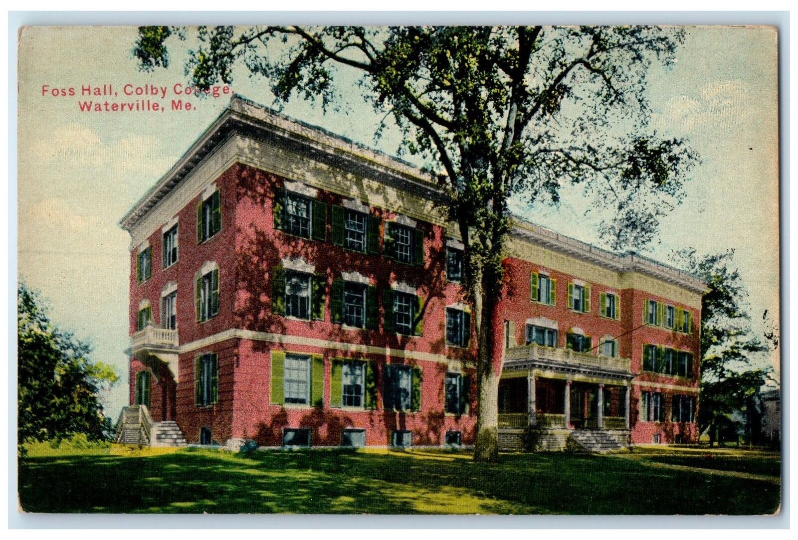 c1910\'s Foss Hall Colby College Exterior Waterville Maine ME Unposted Postcard