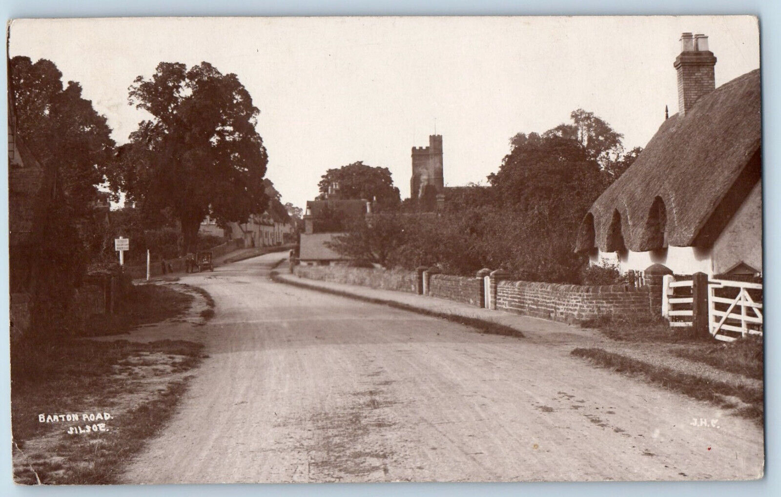 Cambridge England Postcard Barton Road Silsoe c1910 Antique RPPC Photo